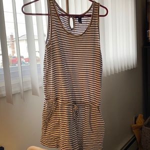 Gap Black and white striped romper